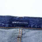 LEVI'S MADE&CRAFTED 80's 501 HAIGHT Selvedge Patchwork Big E Leather Patch Blue Denim Jeans L Unused A2231-0009