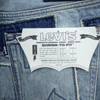 LEVI'S MADE&CRAFTED 80's 501 HAIGHT Selvedge Patchwork Big E Leather Patch Blue Denim Jeans L Unused A2231-0009