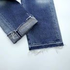 LEVI'S MADE&CRAFTED 80's 501 HAIGHT Selvedge Patchwork Big E Leather Patch Blue Denim Jeans L Unused A2231-0009