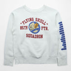 Buzz Rickson's Sweatshirt Flying Skull 85th Ftr Squadron Sleeve Print Men's M White Toyo Enterprise