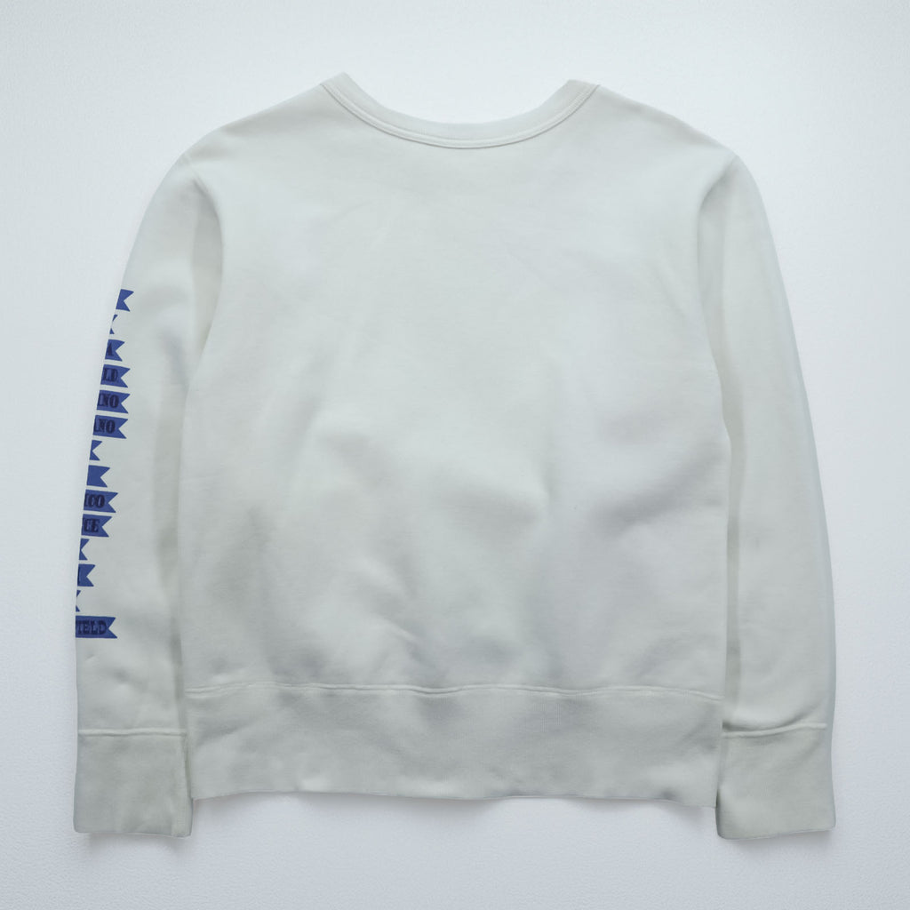 Buzz Rickson's Sweatshirt Flying Skull 85th Ftr Squadron Sleeve Print Men's M White Toyo Enterprise