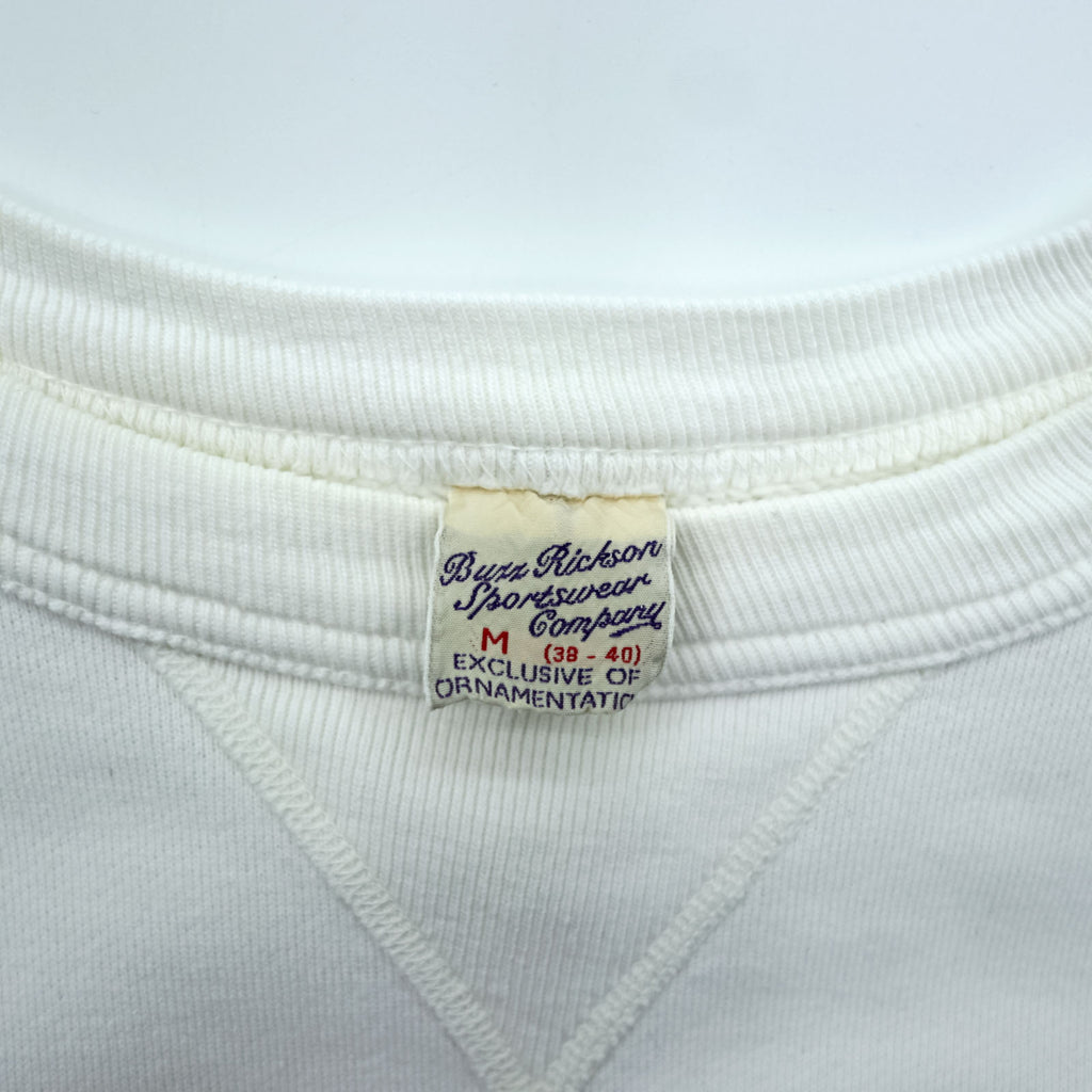 Buzz Rickson's Sweatshirt Flying Skull 85th Ftr Squadron Sleeve Print Men's M White Toyo Enterprise
