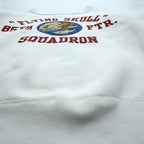 Buzz Rickson's Sweatshirt Flying Skull 85th Ftr Squadron Sleeve Print Men's M White Toyo Enterprise