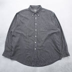 Brooks Brothers button-down shirt, size XL, checked, gray, black.