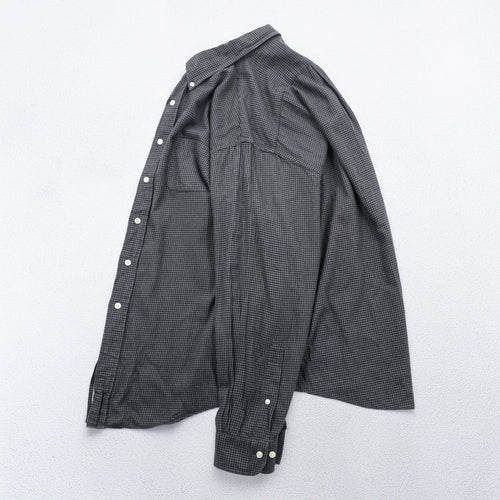 Brooks Brothers button-down shirt, size XL, checked, gray, black.