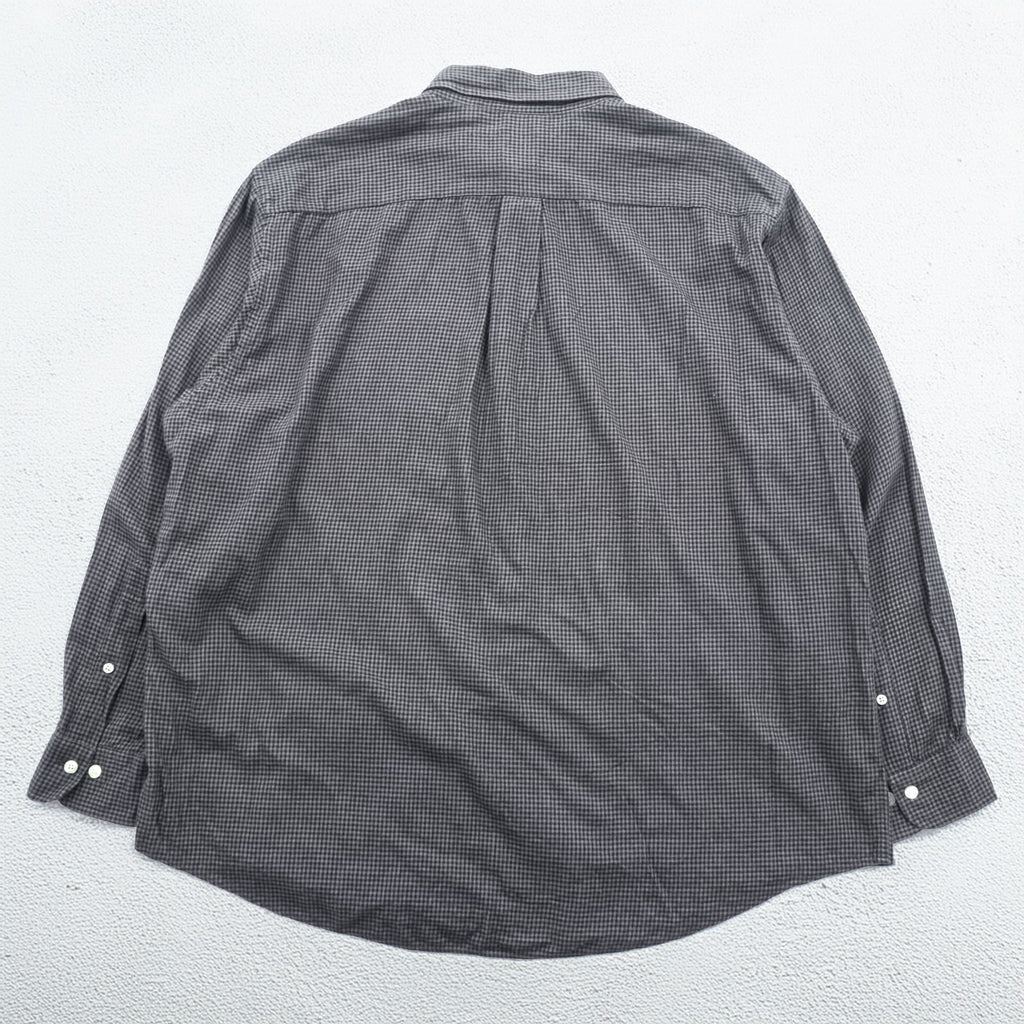 Brooks Brothers button-down shirt, size XL, checked, gray, black.