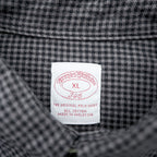 Brooks Brothers button-down shirt, size XL, checked, gray, black.