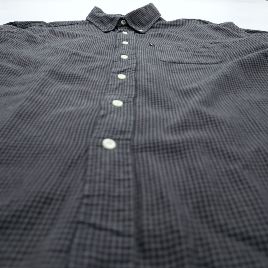 Brooks Brothers button-down shirt, size XL, checked, gray, black.
