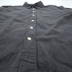 Brooks Brothers button-down shirt, size XL, checked, gray, black.