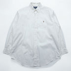 Ralph Lauren 90s Oxford button-down shirt, size XL and up, white, with YARMOUTH small pony embroidery.