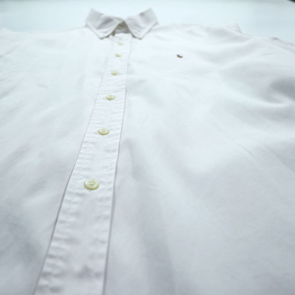 Ralph Lauren 90s Oxford button-down shirt, size XL and up, white, with YARMOUTH small pony embroidery.