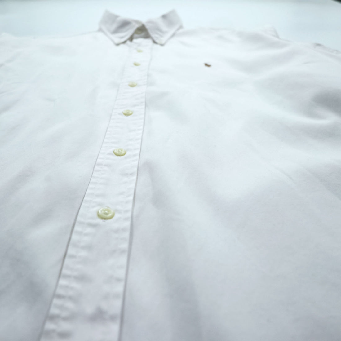 Ralph Lauren 90s Oxford button-down shirt, size XL and up, white, with YARMOUTH small pony embroidery.