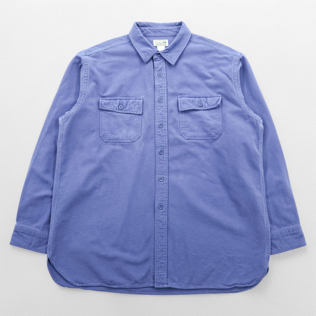 L.L.Bean Chamois Shirt Flannel Shirt XL Blue MT03