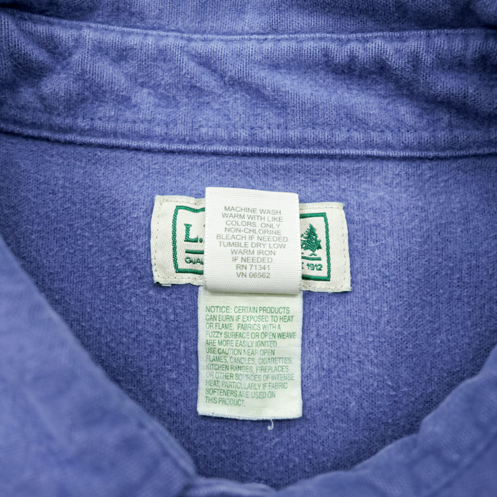 L.L.Bean シャモアシャツ フランネルシャツ XL ブルー フラップ 胸ポケット MT03