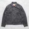 Levi's 2ndタイプ トラッカージャケット デニムジャケット Gジャン M ブラック タック プリーツ RELAXED TYPE 2 A7632-0002