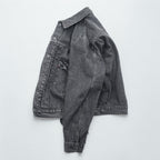 Levi's 2ndタイプ トラッカージャケット デニムジャケット Gジャン M ブラック タック プリーツ RELAXED TYPE 2 A7632-0002
