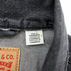 Levi's 2ndタイプ トラッカージャケット デニムジャケット Gジャン M ブラック タック プリーツ RELAXED TYPE 2 A7632-0002