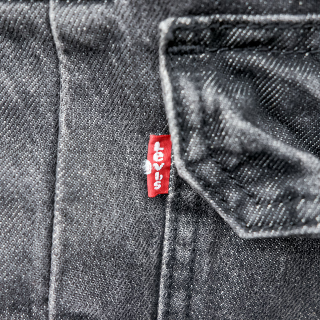 Levi's 2ndタイプ トラッカージャケット デニムジャケット Gジャン M ブラック タック プリーツ RELAXED TYPE 2 A7632-0002
