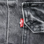 Levi's 2ndタイプ トラッカージャケット デニムジャケット Gジャン M ブラック タック プリーツ RELAXED TYPE 2 A7632-0002