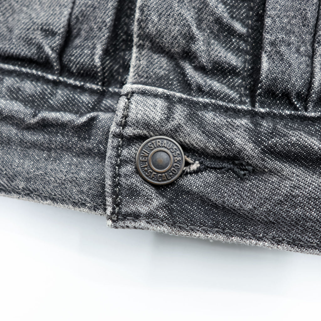 Levi's 2ndタイプ トラッカージャケット デニムジャケット Gジャン M ブラック タック プリーツ RELAXED TYPE 2 A7632-0002