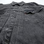 Levi's 2ndタイプ トラッカージャケット デニムジャケット Gジャン M ブラック タック プリーツ RELAXED TYPE 2 A7632-0002