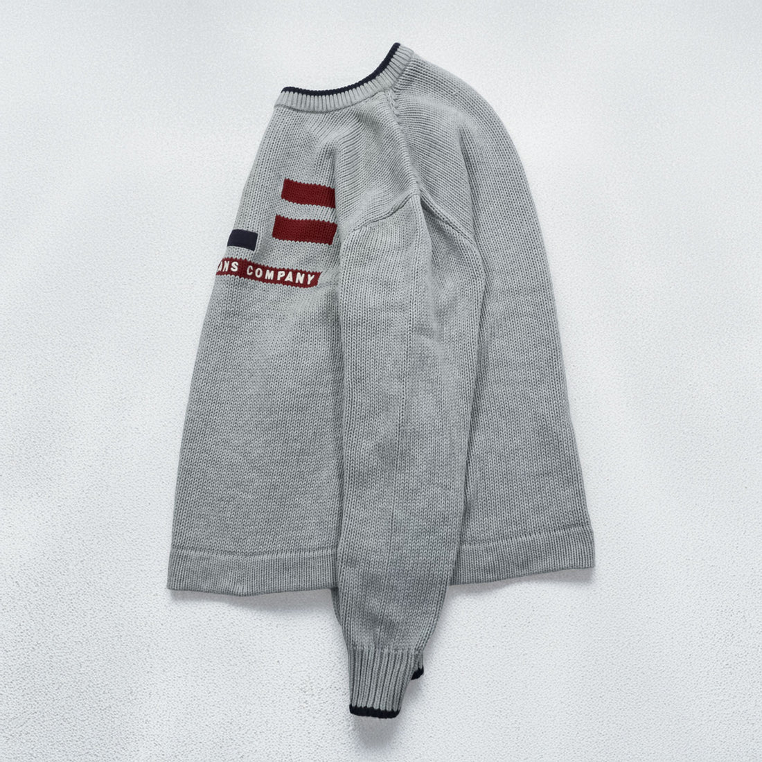 Polo Ralph Lauren 90年代 星条旗 コットンニット クルーネック セーター L グレー RL POLO JEANS