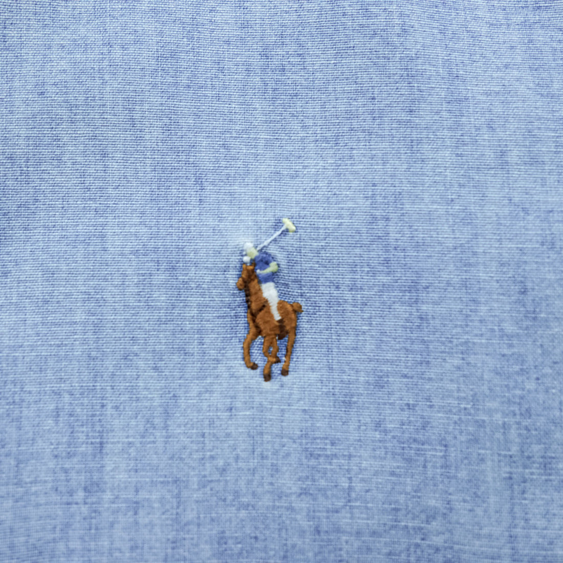 Ralph Lauren 90s Chambray Button-Down Shirt, Size L, Blue, Small Pony Embroidery