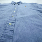 Ralph Lauren 90s Chambray Button-Down Shirt, Size L, Blue, Small Pony Embroidery
