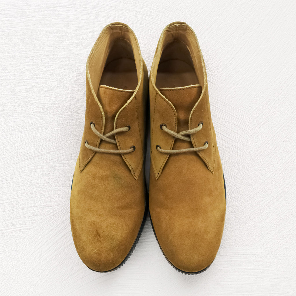 A.P.C. 厚底 チャッカブーツ 26.5cm スエード ブラウン ポルトガル製