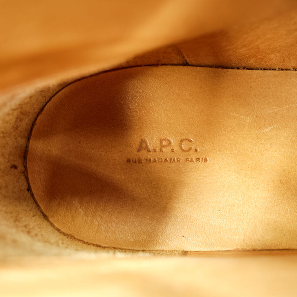 A.P.C. 厚底 チャッカブーツ 26.5cm スエード ブラウン ポルトガル製