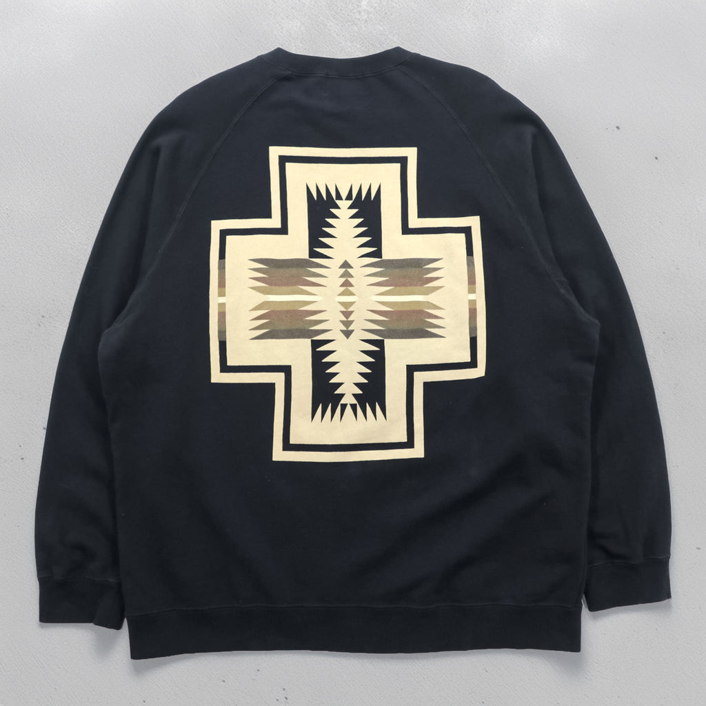 PENDLETON Back Print Sweatshirt, Size L, Black, 3475-3006