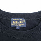 PENDLETON Back Print Sweatshirt, Size L, Black, 3475-3006