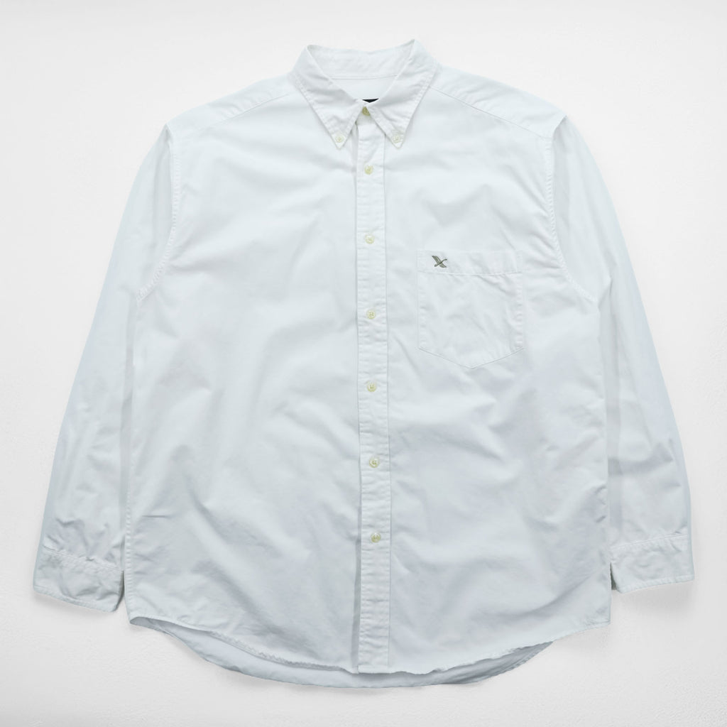 Eddie Bauer Oxford button-down shirt, size XL and up, white.
