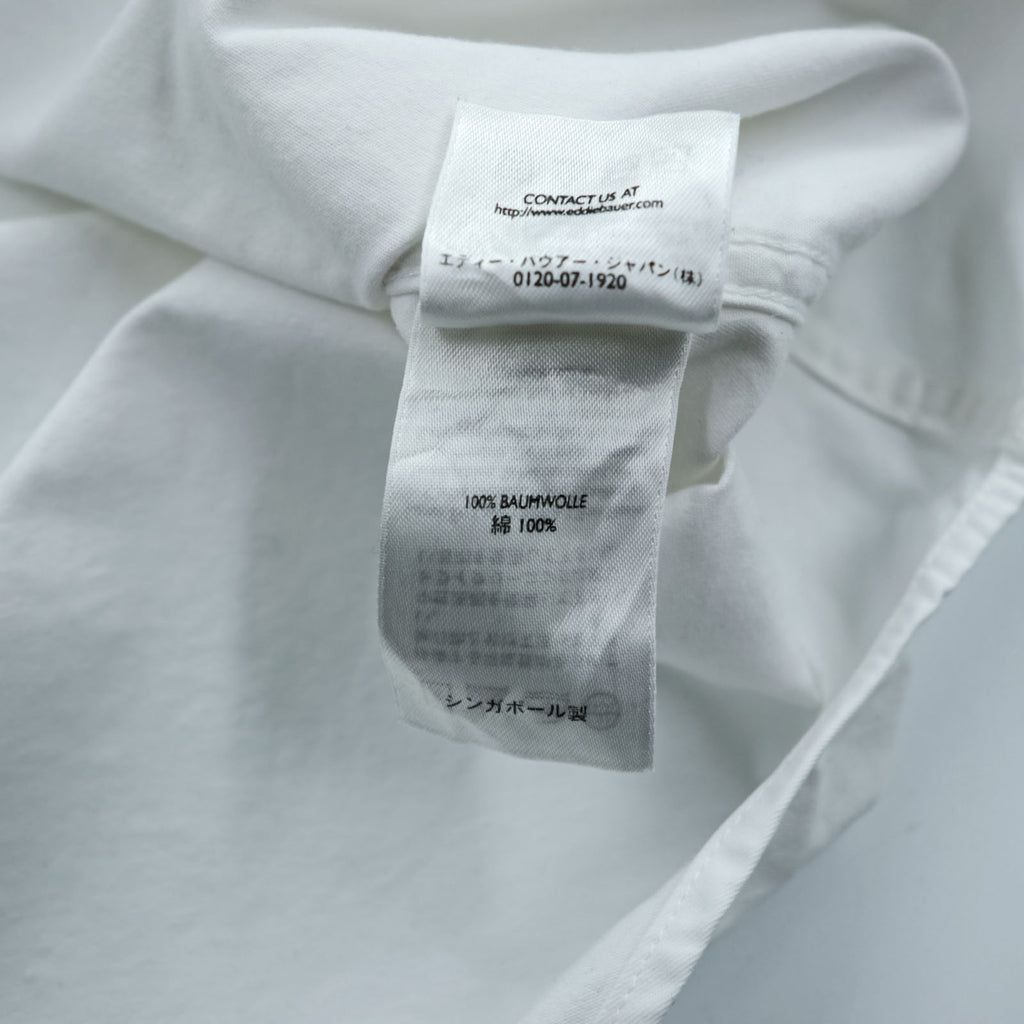 Eddie Bauer Oxford button-down shirt, size XL and up, white.