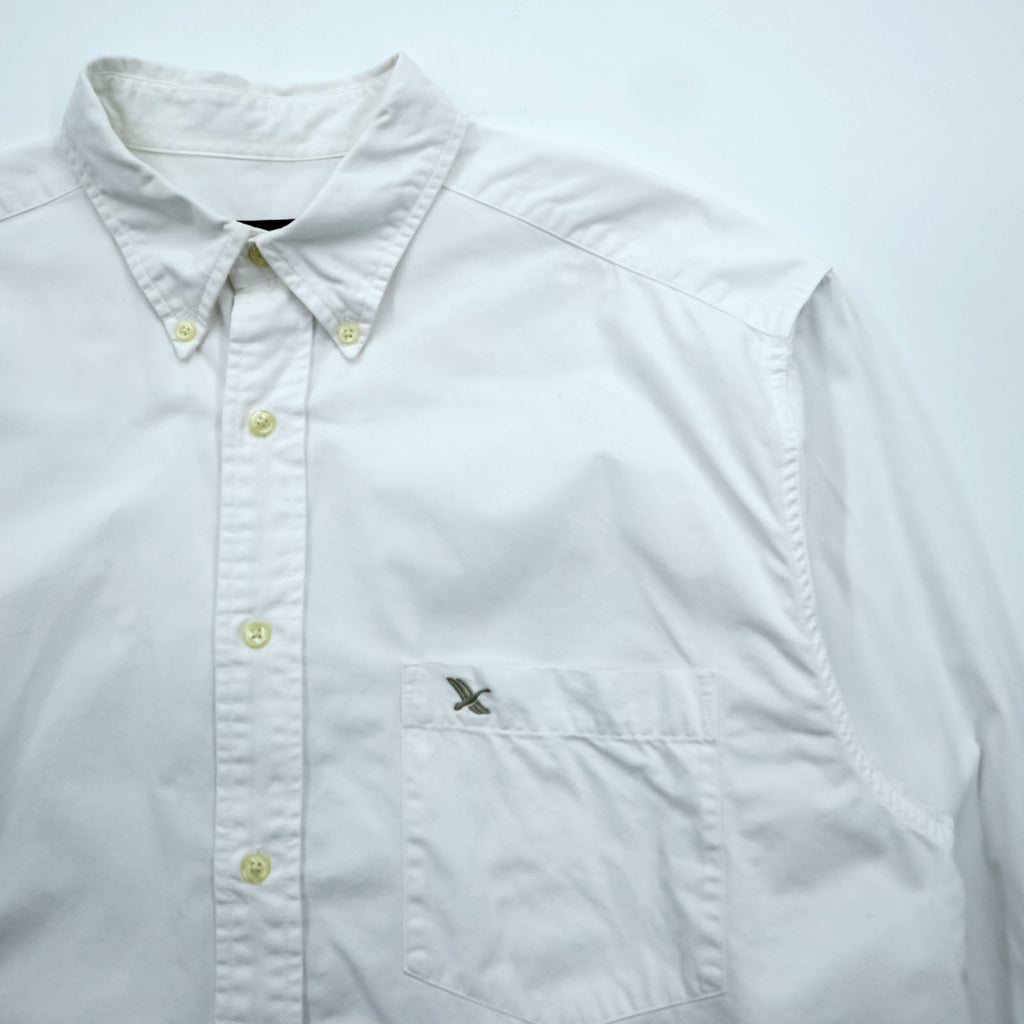 Eddie Bauer Oxford button-down shirt, size XL and up, white.