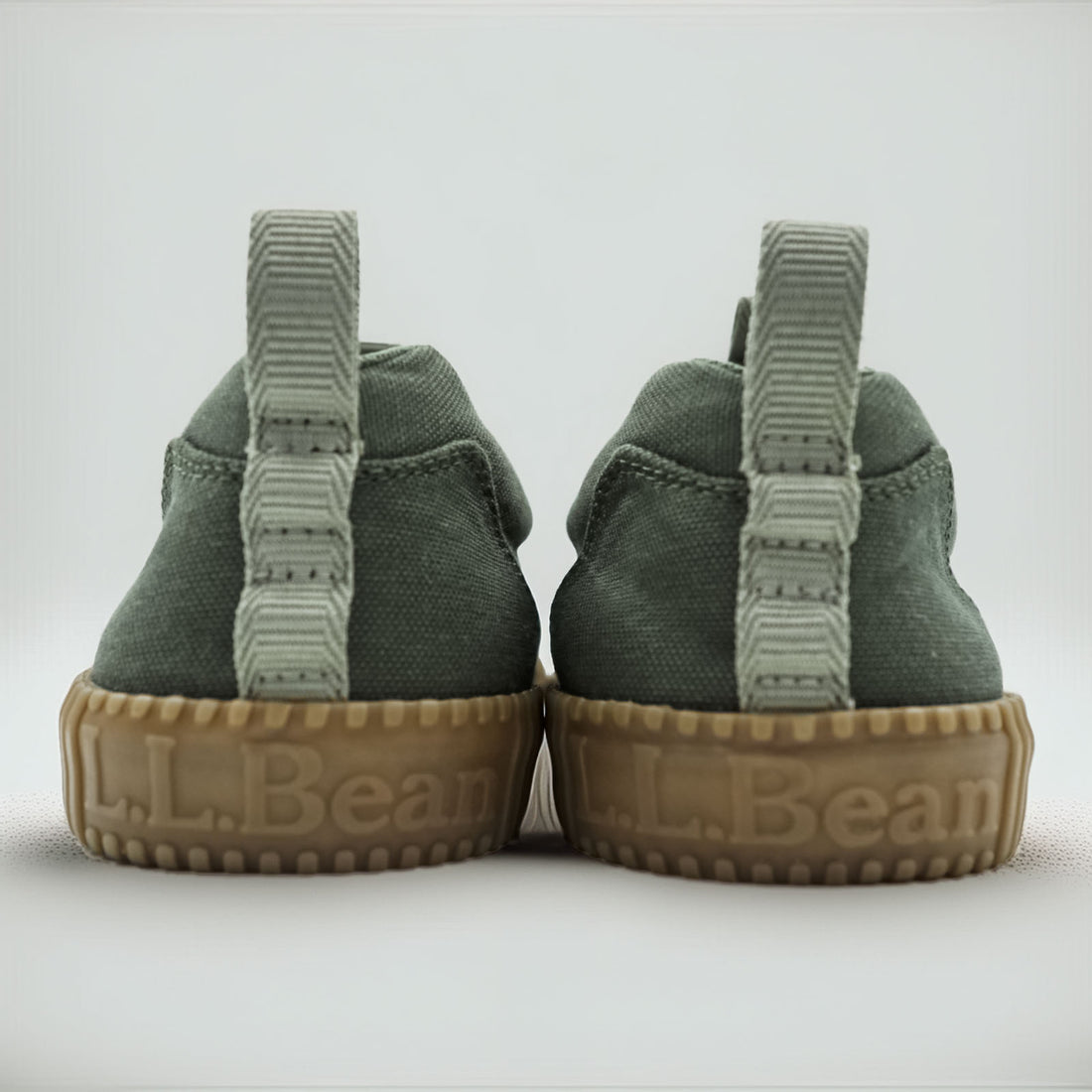 L.L.Bean エコ ウッズ レースアップ シューズ スニーカー 27cm キャンバス カーキ 未使用品 515716