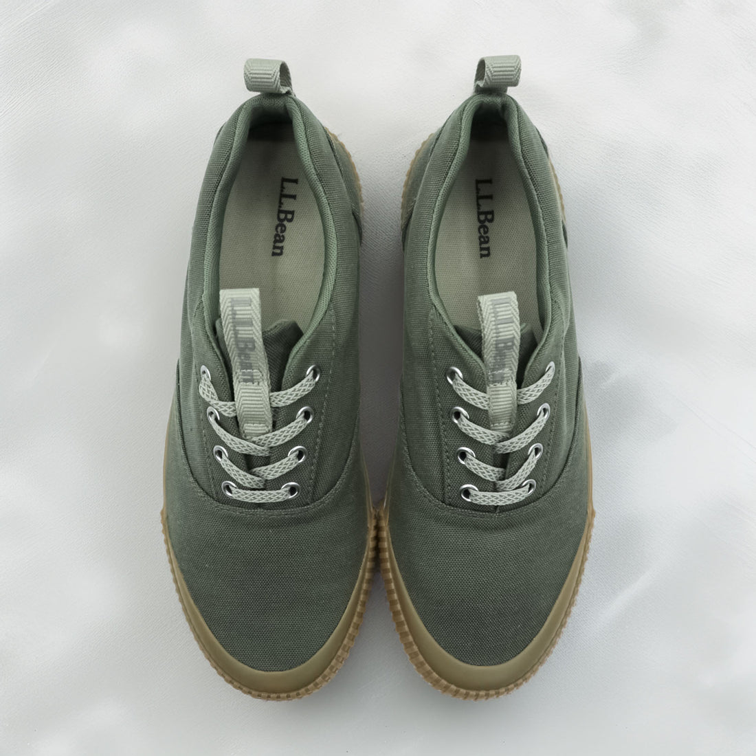 L.L.Bean エコ ウッズ レースアップ シューズ スニーカー 27cm キャンバス カーキ 未使用品 515716