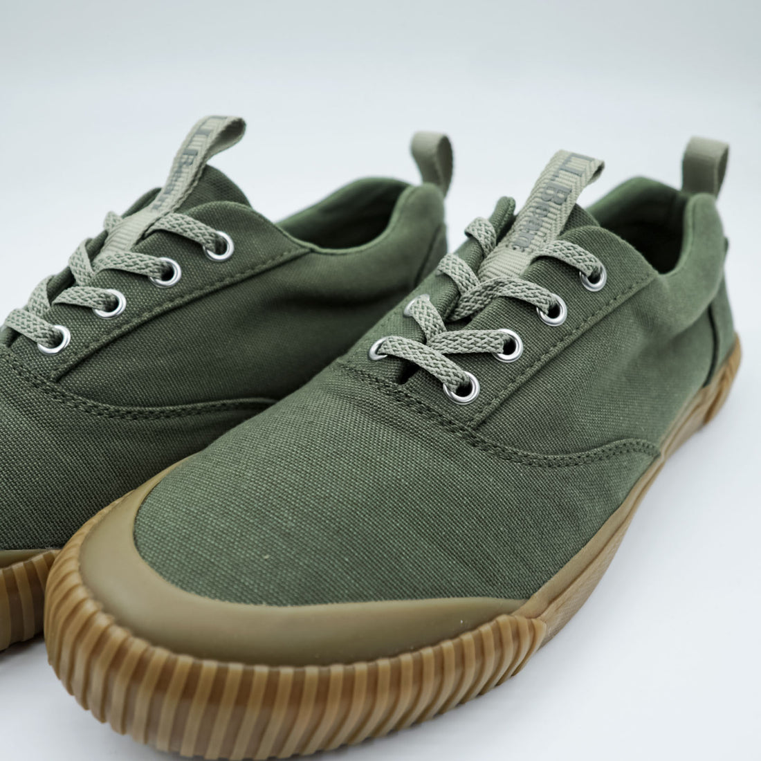 L.L.Bean エコ ウッズ レースアップ シューズ スニーカー 27cm キャンバス カーキ 未使用品 515716