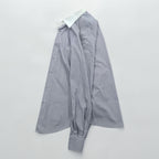 GUCCI Italian Made Cleric Shirt, Size M, Striped, Blue, G9U9BR