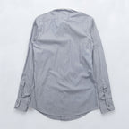 GUCCI Italian Made Cleric Shirt, Size M, Striped, Blue, G9U9BR