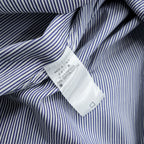 GUCCI Italian Made Cleric Shirt, Size M, Striped, Blue, G9U9BR
