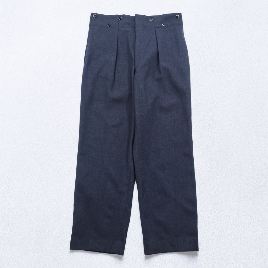 Clayman & Sons LTD 60年代 ユーロヴィンテージ スラックス パンツ トラウザーズ M ネイビー イギリス空軍 ミリタリー 8405-21-800-1044