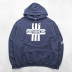 Vintage Jerzees NuBlend Hoodie XL Navy Blue Corporate Logo