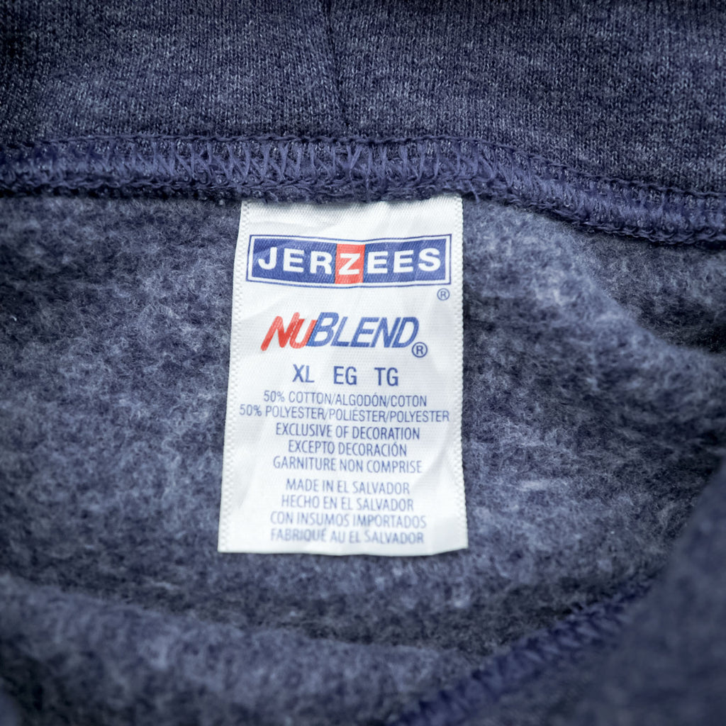 Vintage Jerzees NuBlend Hoodie XL Navy Blue Corporate Logo
