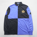Polo Ralph Lauren 90s Long-Sleeve Polo Shirt Rugby Shirt M Black/Blue Emblem Logo Numbering