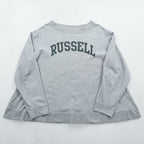 RUSSELL ATHLETIC Arch Logo Sweatshirt, FREE Size, Wide Fit, Grey, by K3 & Co., Drop Shoulder, 1668-599-1588