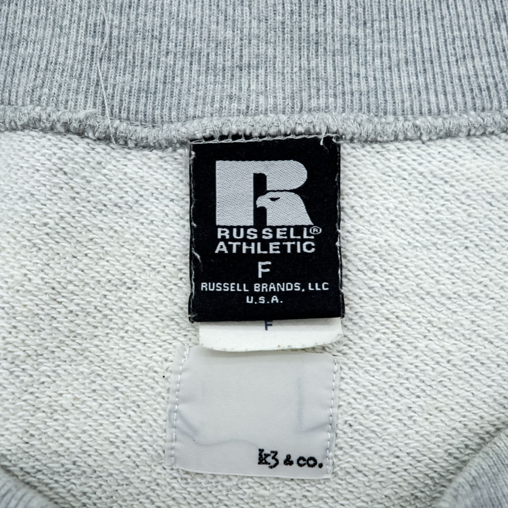 RUSSELL ATHLETIC Arch Logo Sweatshirt, FREE Size, Wide Fit, Grey, by K3 & Co., Drop Shoulder, 1668-599-1588