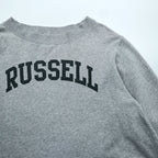 RUSSELL ATHLETIC Arch Logo Sweatshirt, FREE Size, Wide Fit, Grey, by K3 & Co., Drop Shoulder, 1668-599-1588