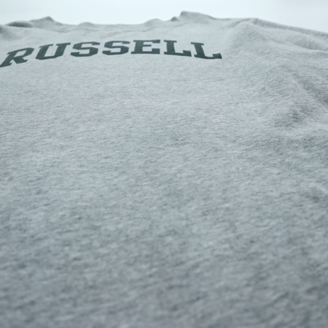RUSSELL ATHLETIC Arch Logo Sweatshirt, FREE Size, Wide Fit, Grey, by K3 & Co., Drop Shoulder, 1668-599-1588