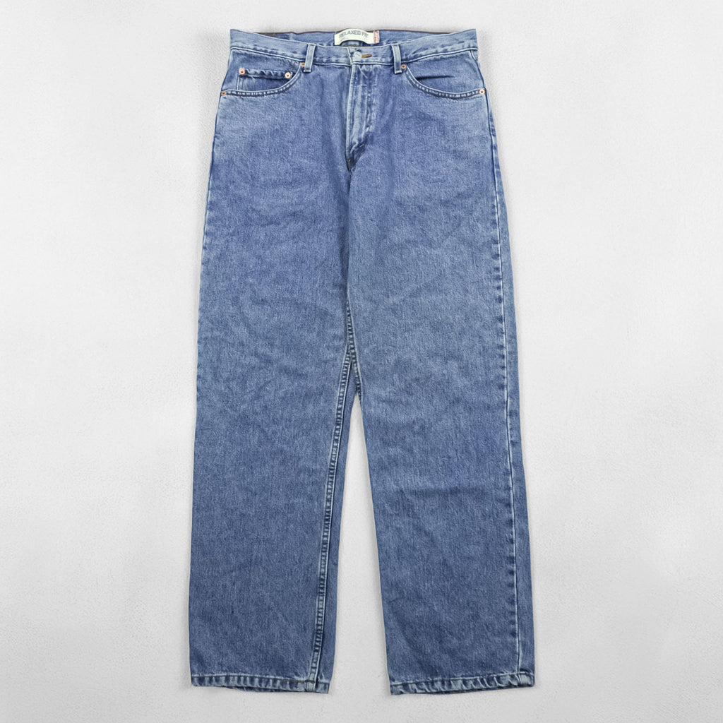 Vintage 2007 Levi's 550 Relaxed Fit Tapered Jeans W34 L32 Light Wash Stonewash Denim